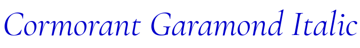 Cormorant Garamond Italic フォント